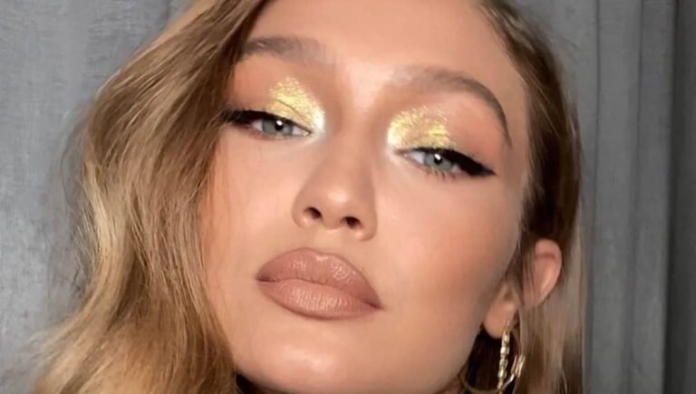 gold prom makeup